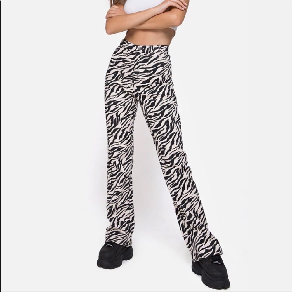 MOTEL ROCKS ZEBRA JEANS - Picture 1 of 2
